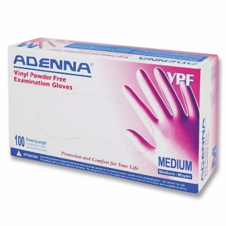 Adenna VPF Clear Vinyl Exam Gloves