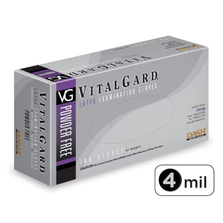 Dash VitalGard Latex Exam Gloves