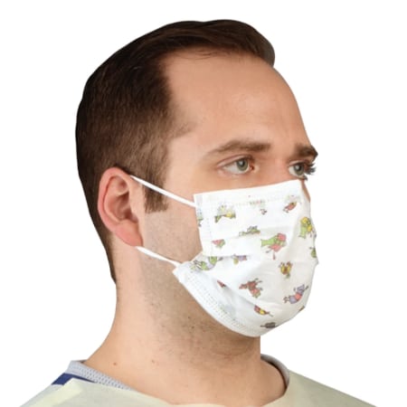 Cardinal Health ASTM Level 1 Pediatric Print Procedure Masks