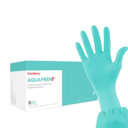 Cranberry AquaPrene Chloroprene Exam Gloves