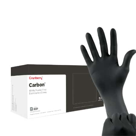 Cranberry Carbon Nitrile Exam Gloves
